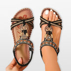 Women Boho Strappy Flat Sandals