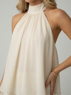 Women’s Flowy Halter Layered Mini Dress