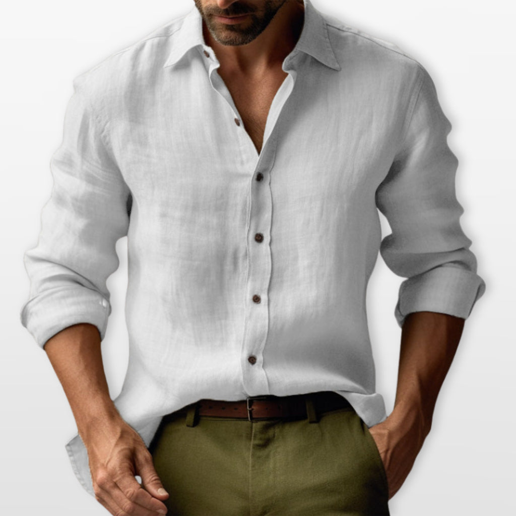 Men’s Casual Linen Button Shirt