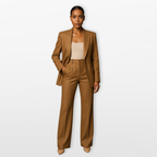 Women Tailored Blazer Pants Suit Elegant