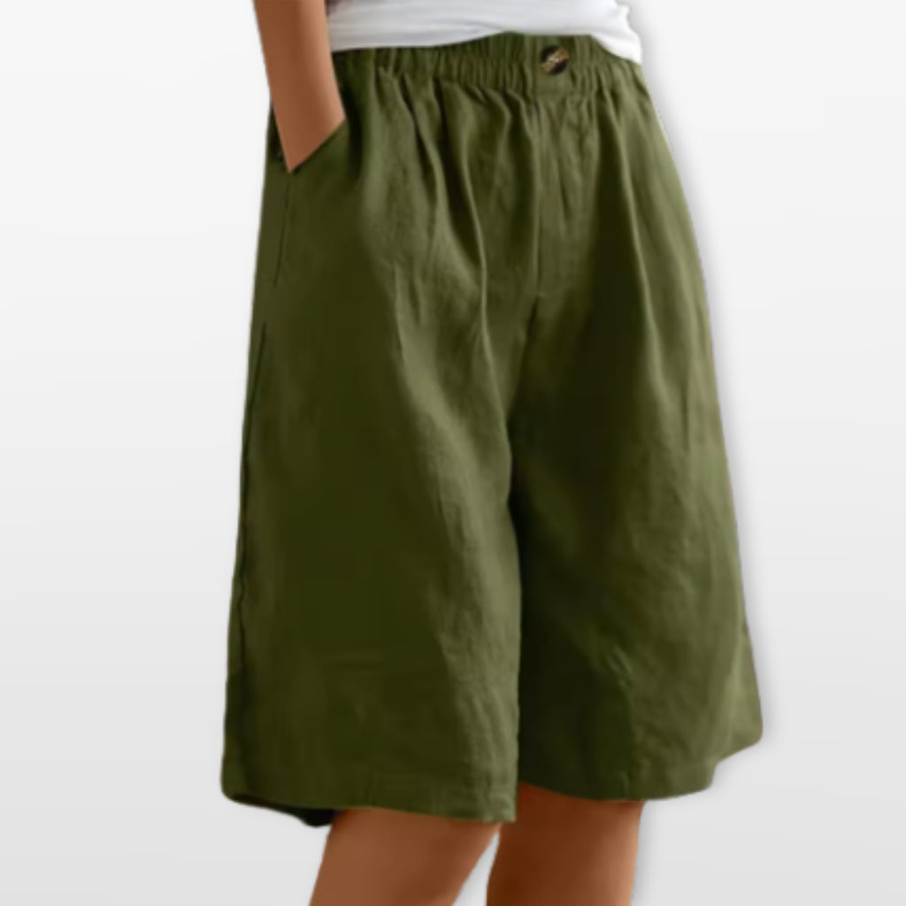 Women’s Wide Leg Shorts Elastic Waist