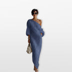 Women’s One Shoulder Maxi Dress Elegant Fit