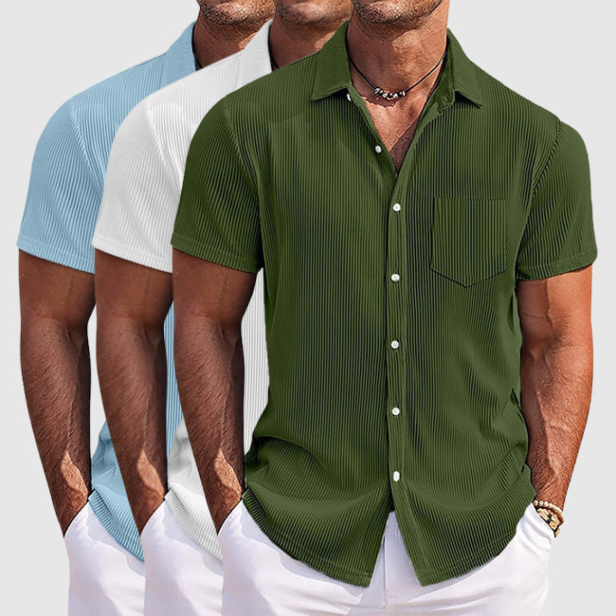 Men’s Textured Short Sleeve Shirt