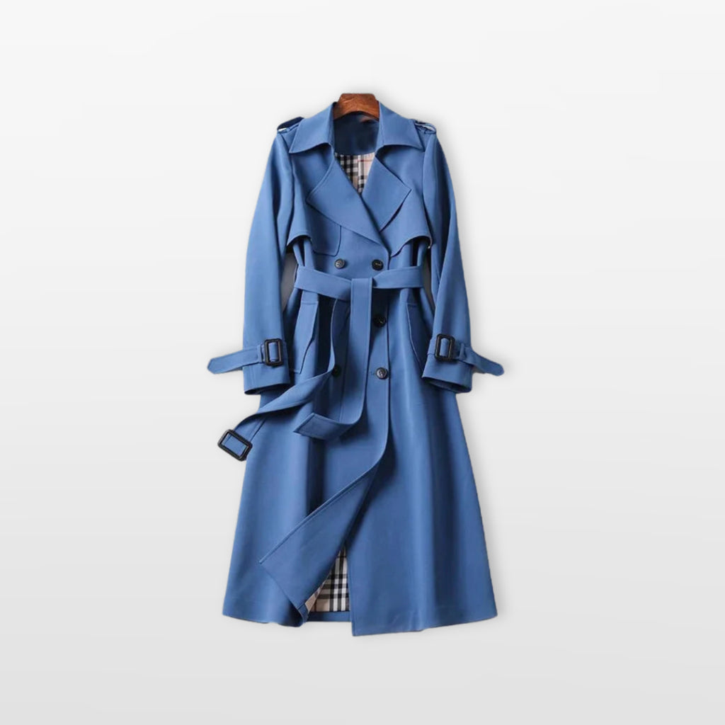 Women’s Long Trench Coat Tailored Belted