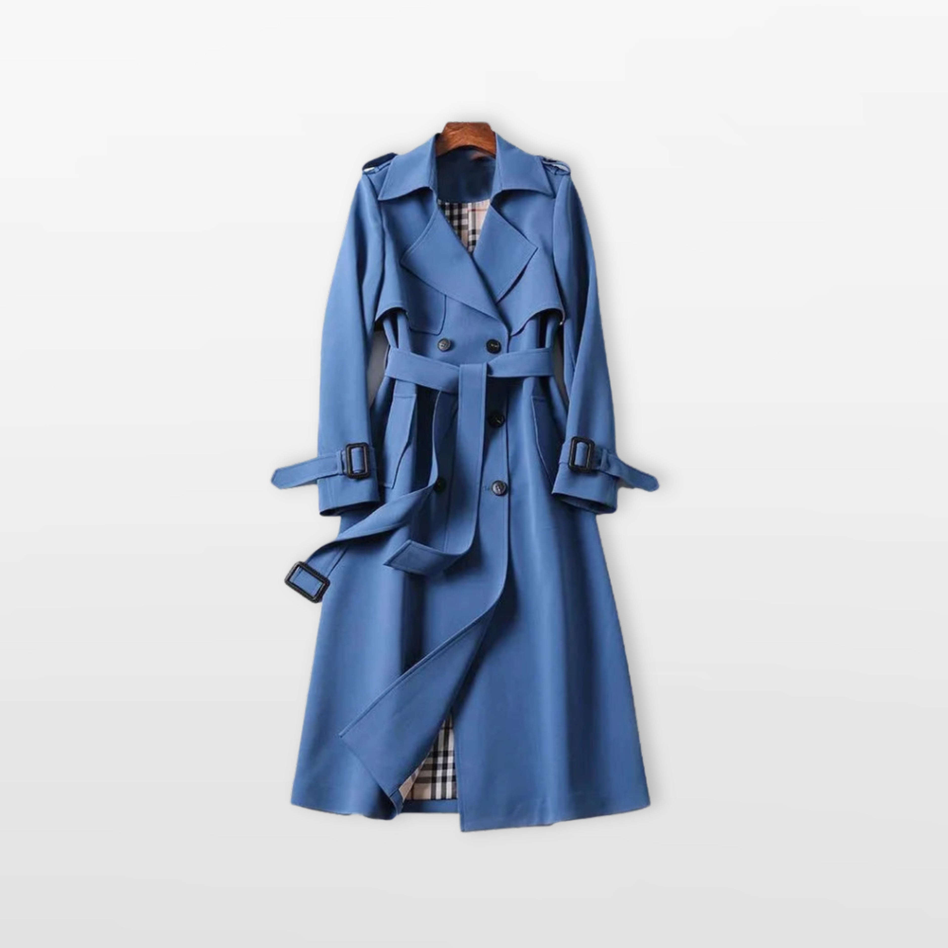 Women’s Long Trench Coat Tailored Belted