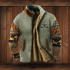 Men’s Patterned Sleeve Short Jacket