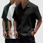 Men Textured Short Sleeve Casual Shirt