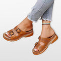 Women’s Platform Sandals Buckle Strap Slides