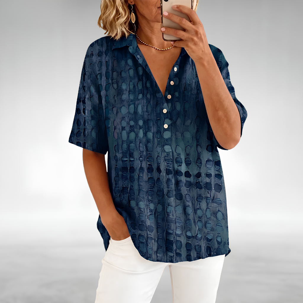 Women’s Printed Short Sleeve Blouse