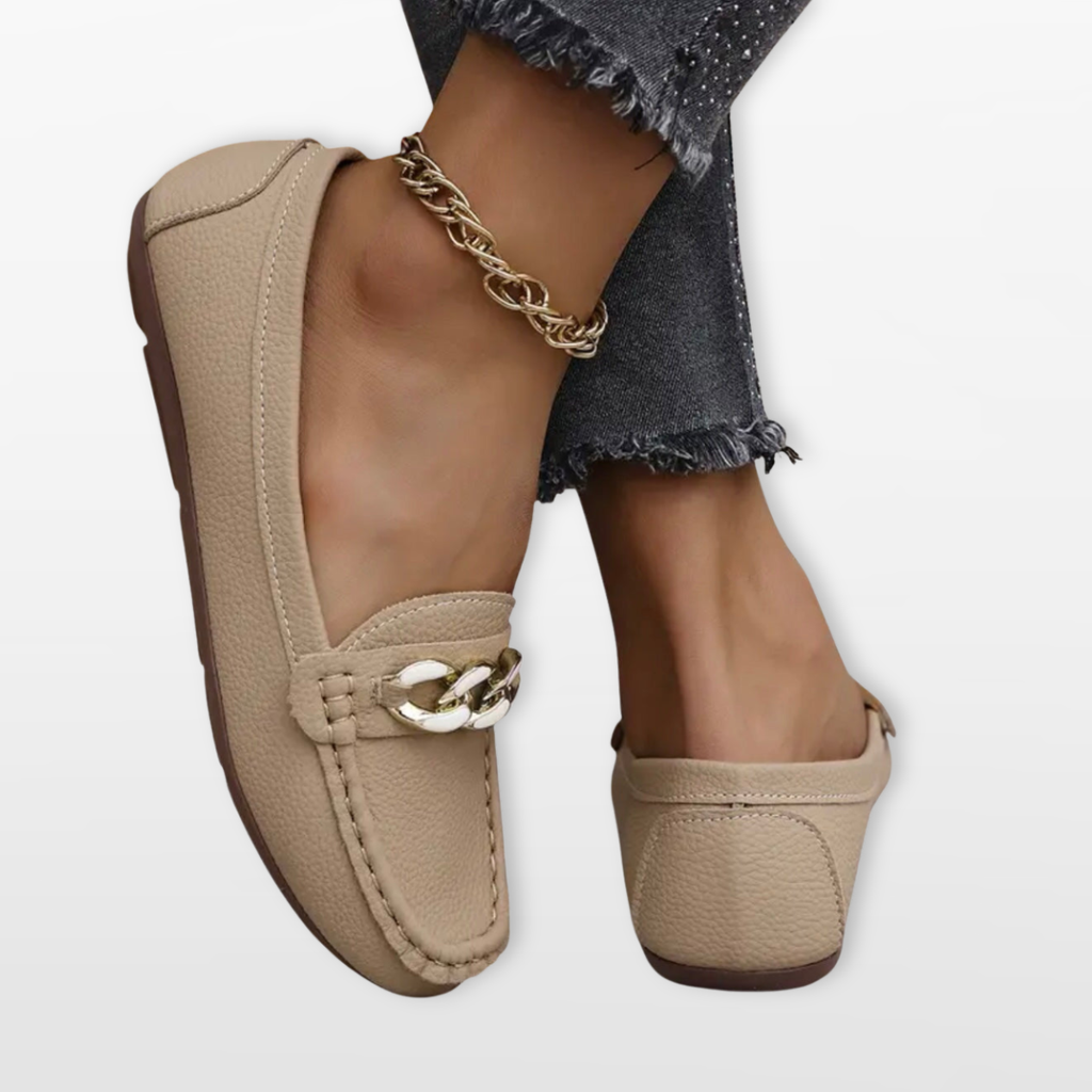 Women Orthopedic Chain Detail Loafers