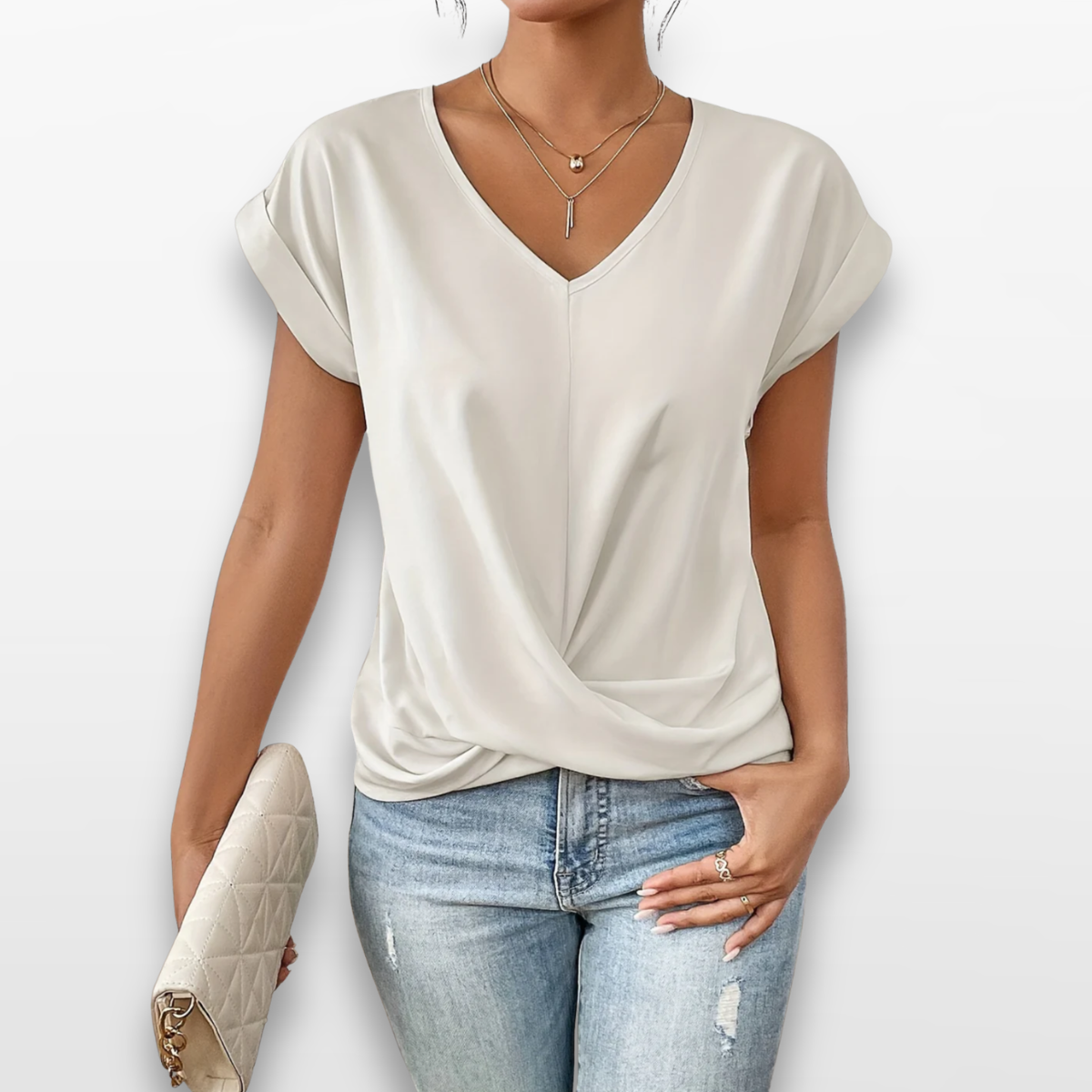 Women Embroidered Button Blouse Elegant Top
