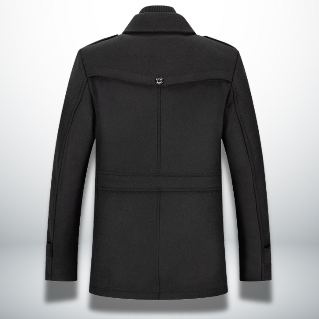 Men’s Layered Stand-Collar Coat