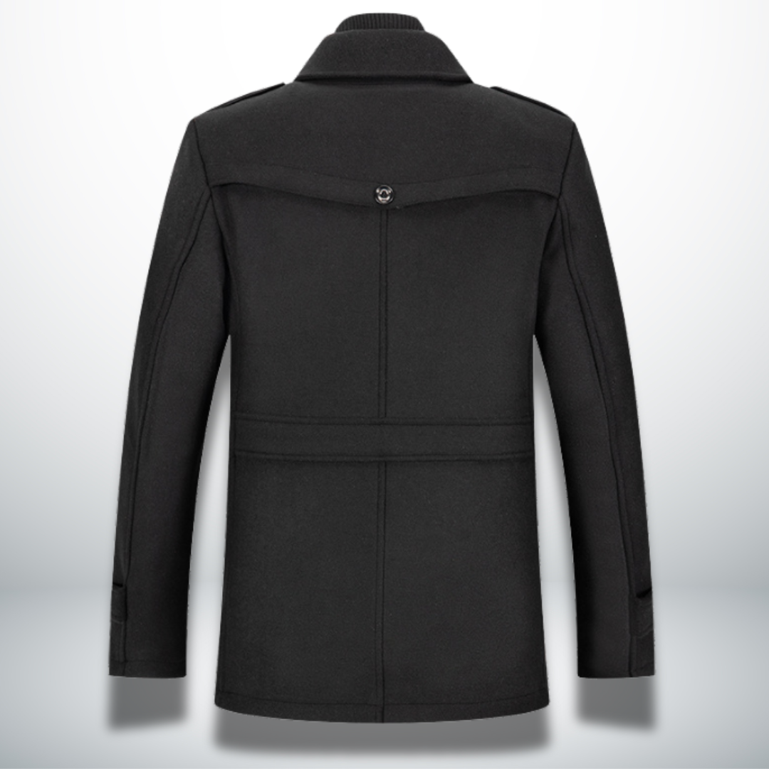 Men’s Layered Stand-Collar Coat