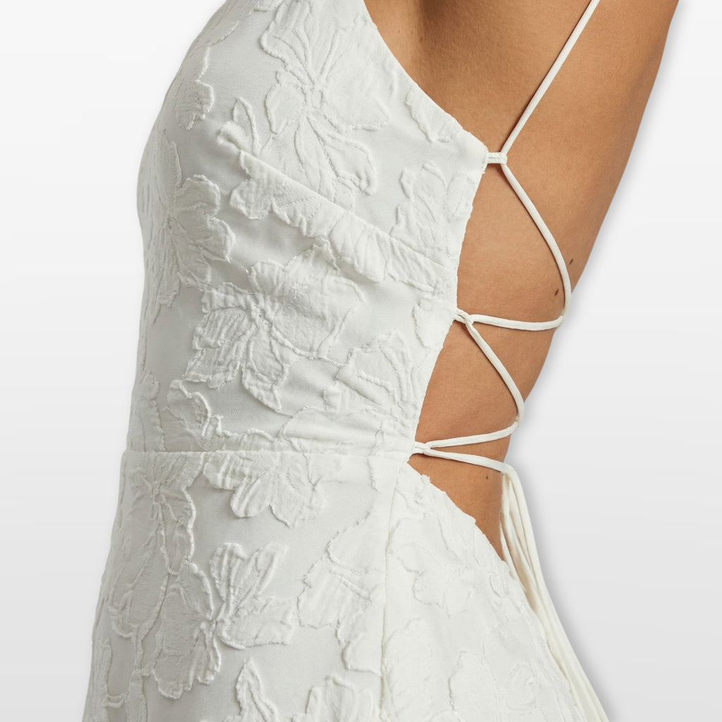 Women’s Lace Back Evening Dress A Line Maxi