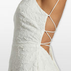 Women’s Lace Back Evening Dress A Line Maxi
