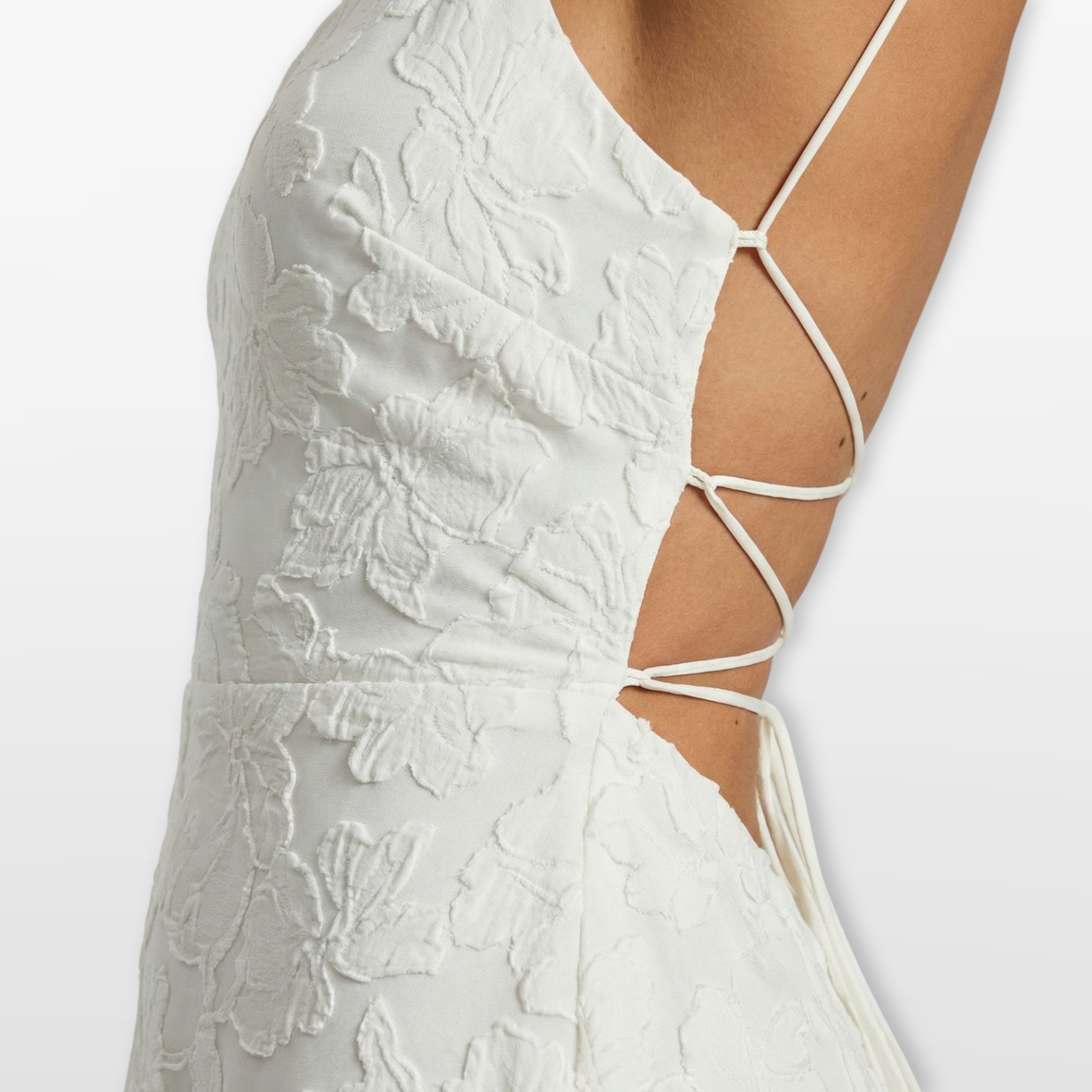Women’s Lace Back Evening Dress A Line Maxi