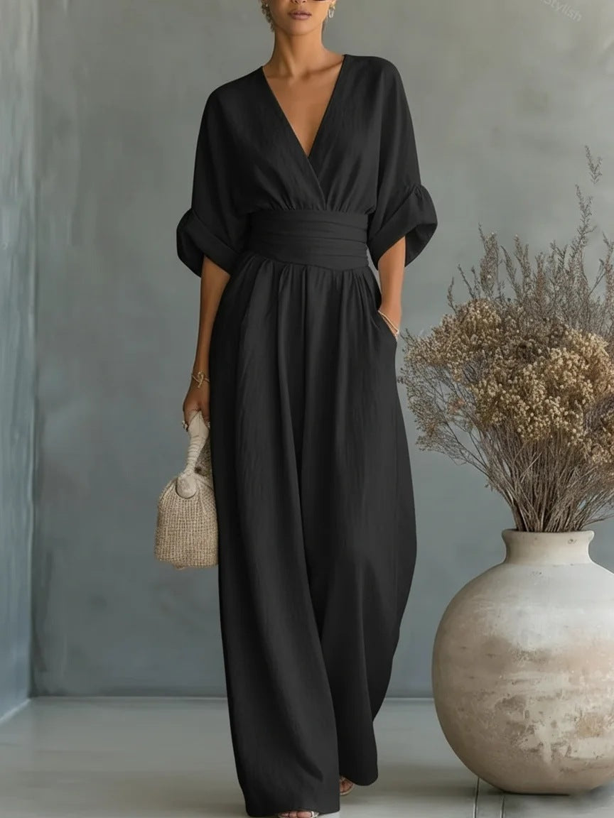 Women's Wrap Maxi Jumpsuit