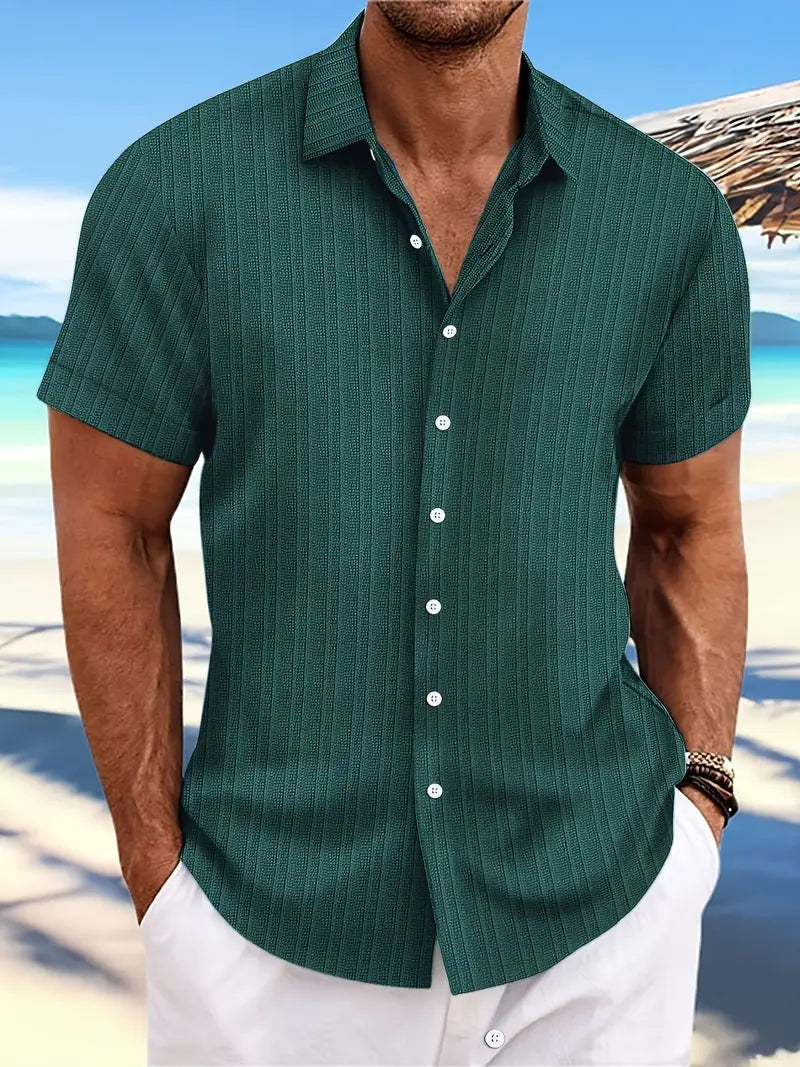 Men’s Textured Button Resort Shirt