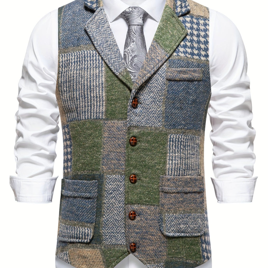 Men’s Formal Patchwork Vest