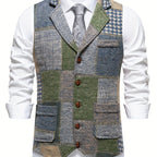 Men’s Formal Patchwork Vest