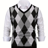 Men’s Stylish Argyle Sweater Vest