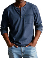 Men’s Casual Long Sleeve Henley Shirt