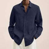 Men's Lightweight Linen Button Up Shirt
