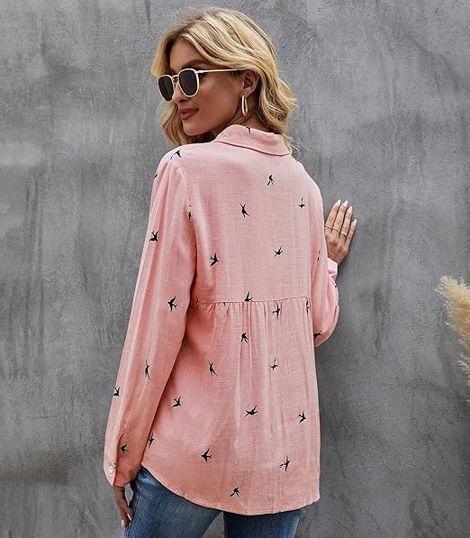 Women's Bird Print Shirt