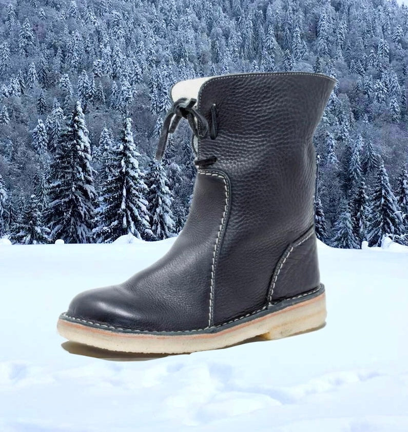 Women's Pull-On Ankle Boots with Side Ties