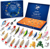 Fishing Lure Advent Calendar 24-Piece Christmas Gift