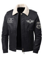 Men’s Aviator Jacket with Contrast Collar