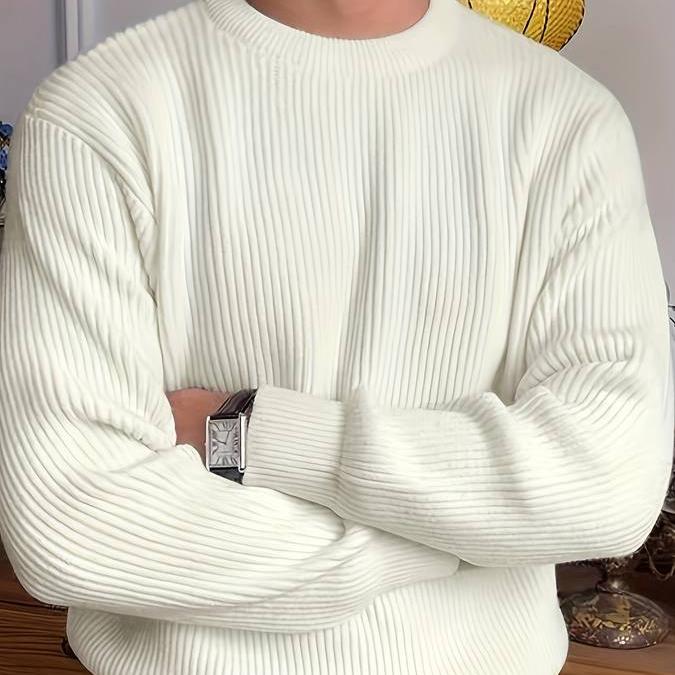 Men’s Ribbed Crew Neck Sweater