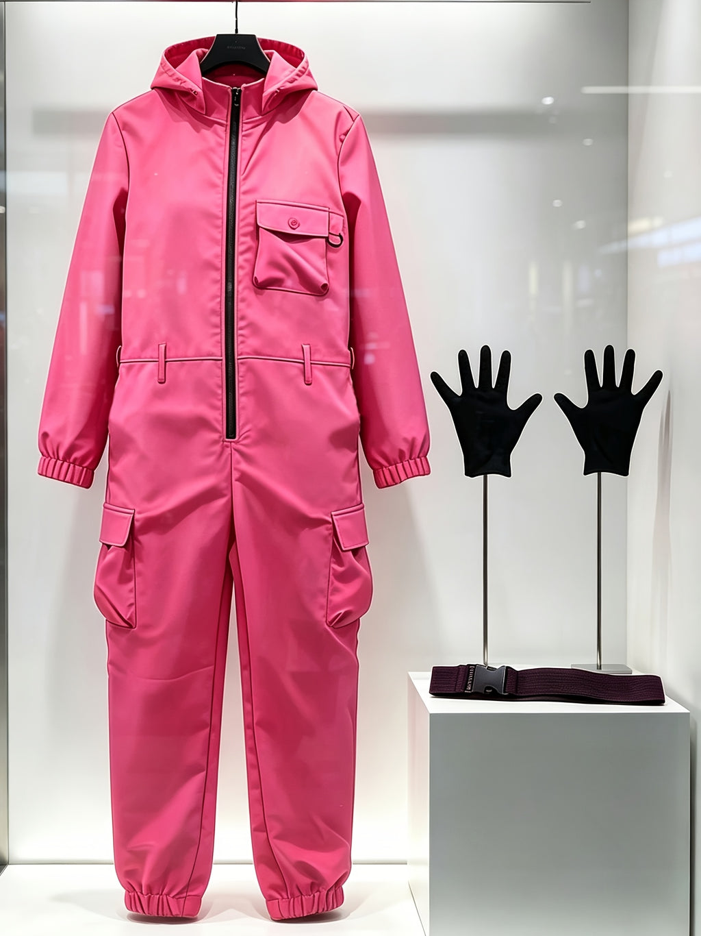 Unisex Halloween Hooded Heist Costume Jumpsuit