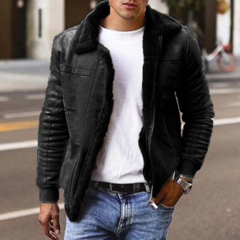 Men’s Short Collared Zip Jacket