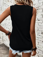 Women's V Neck Sleeveless Top