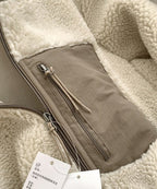 Women's Textured Zip-Front Jacket with Stand Collar