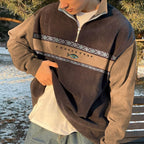 Men’s Quarter Zip Patterned Pullover