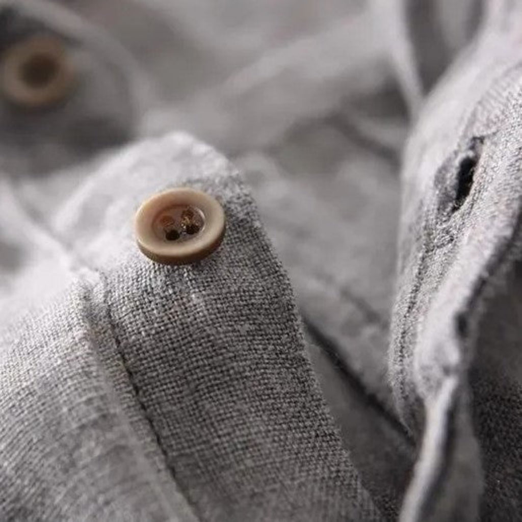 Men’s Linen Shirt Casual Short Sleeve