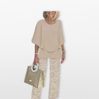 Women Relaxed Fit Layered Two Piece Set