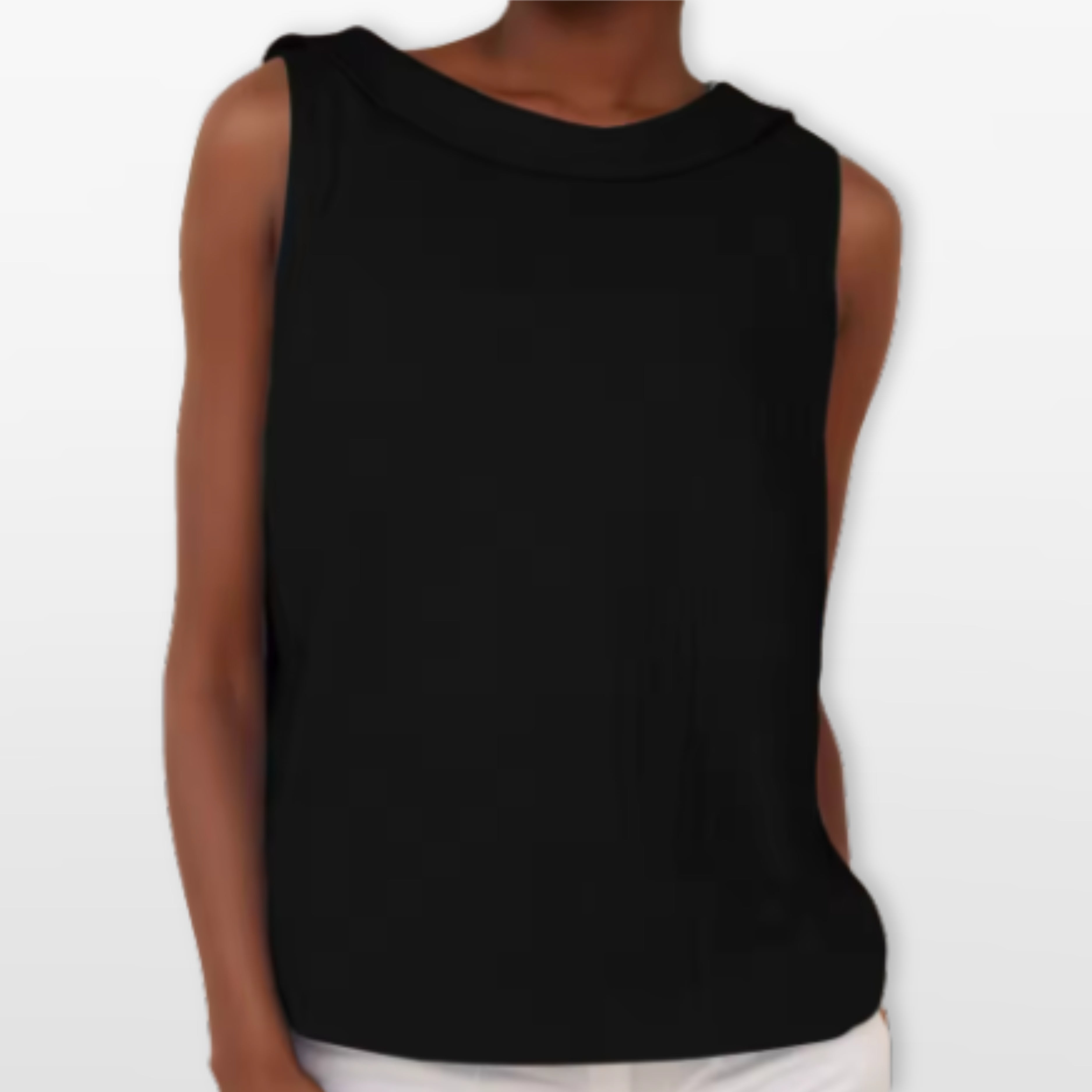 Women Sleeveless Draped Blouse