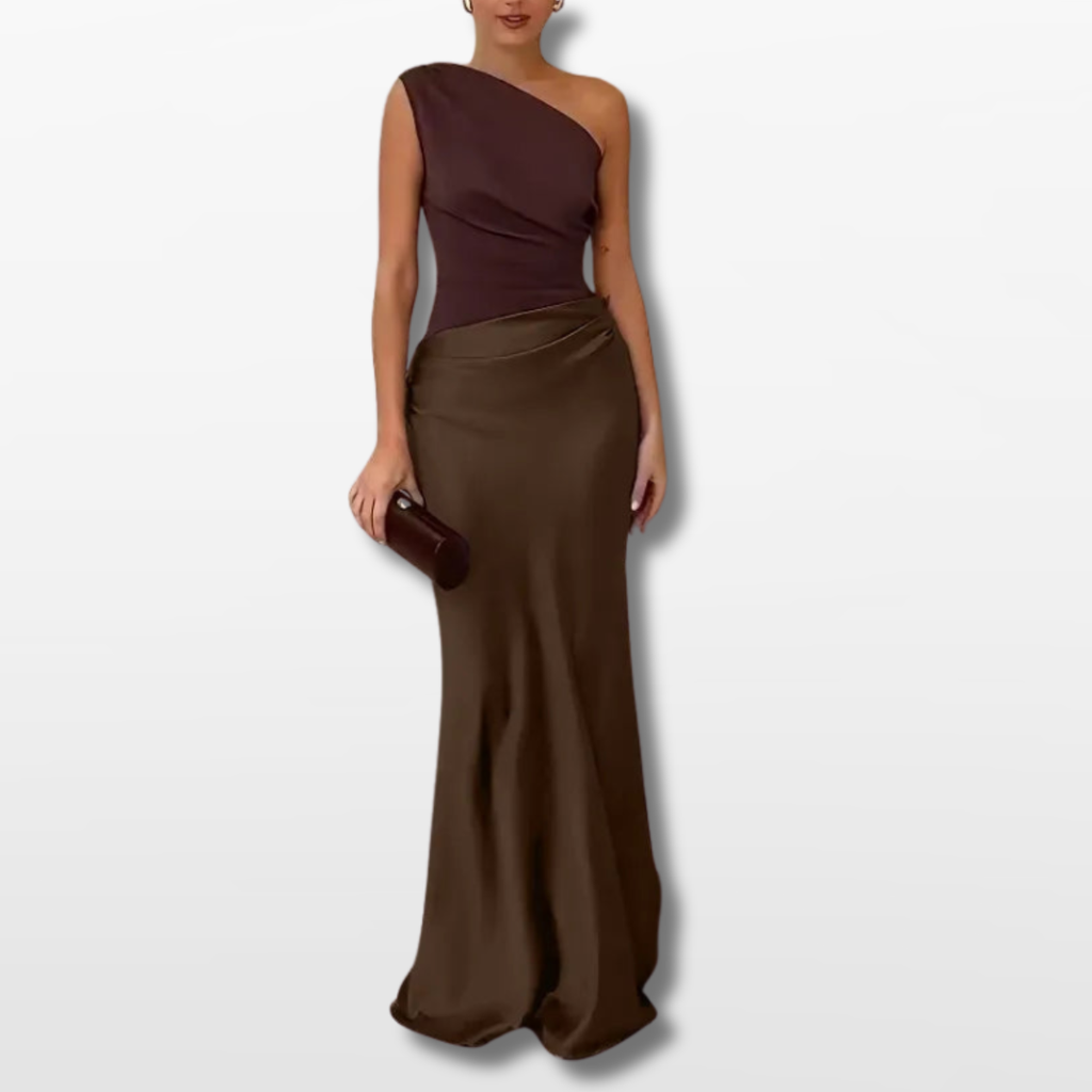 Women One Shoulder Elegant Evening Dress