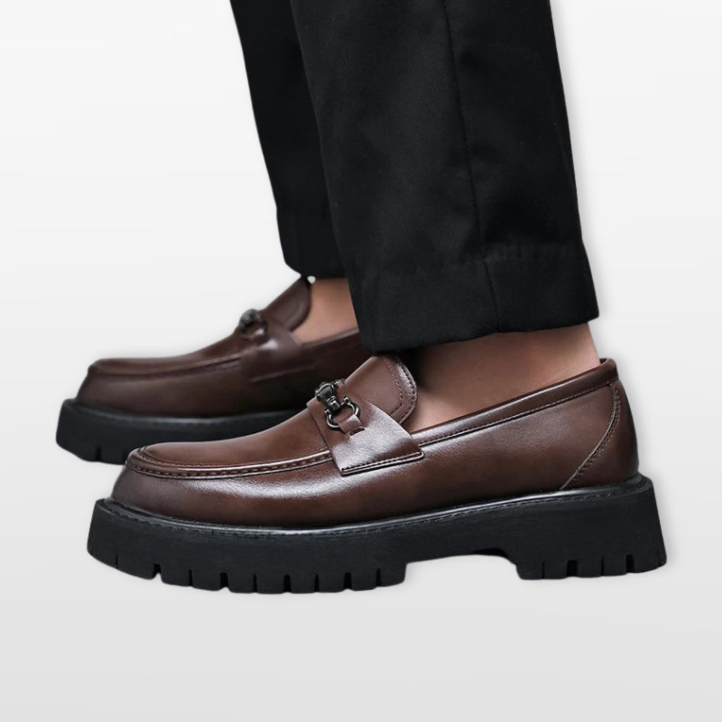 Men’s Chunky Loafers Platform Slip-On Shoes