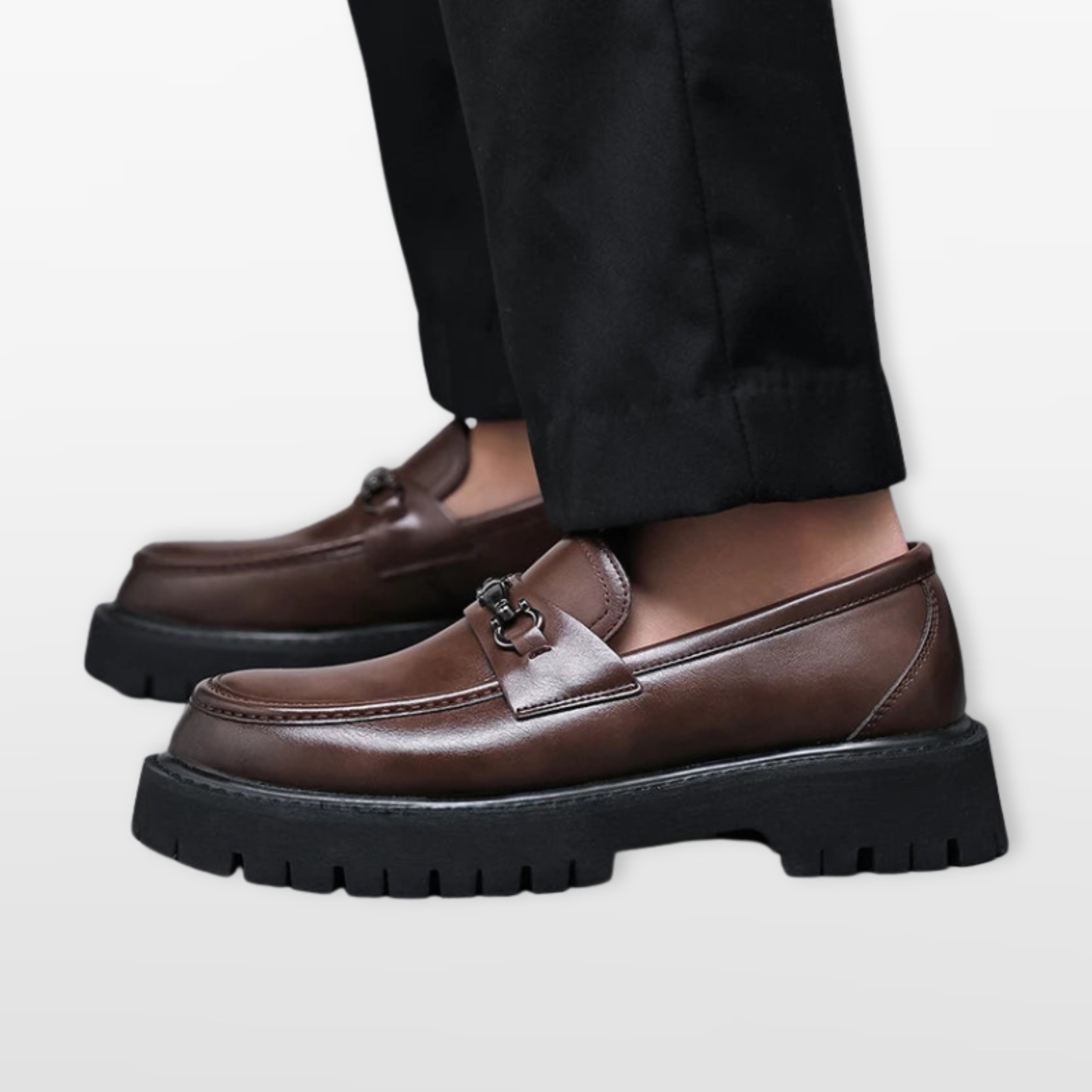 Men’s Chunky Loafers Platform Slip-On Shoes