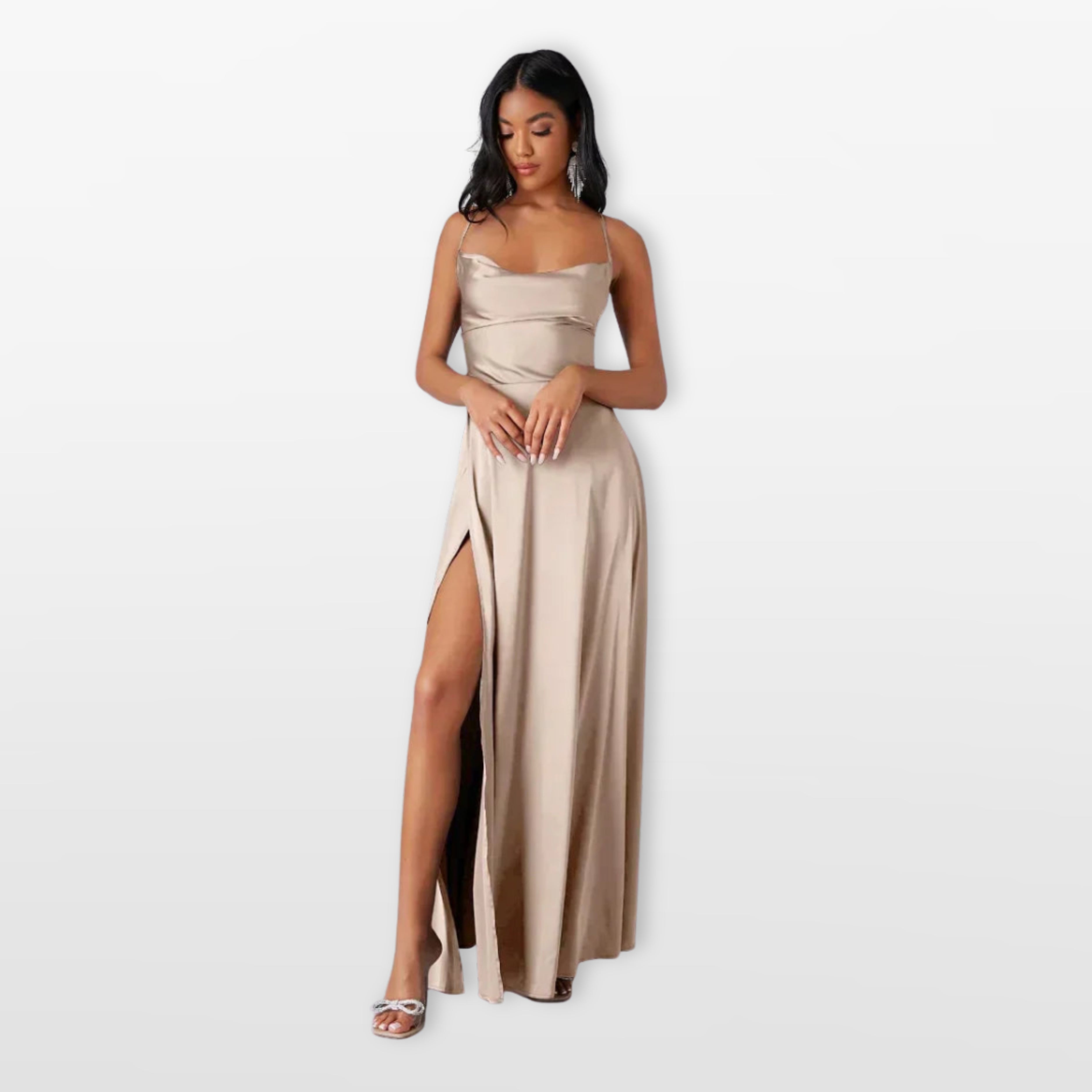 Women’s Maxi Dress Side Slit Elegant