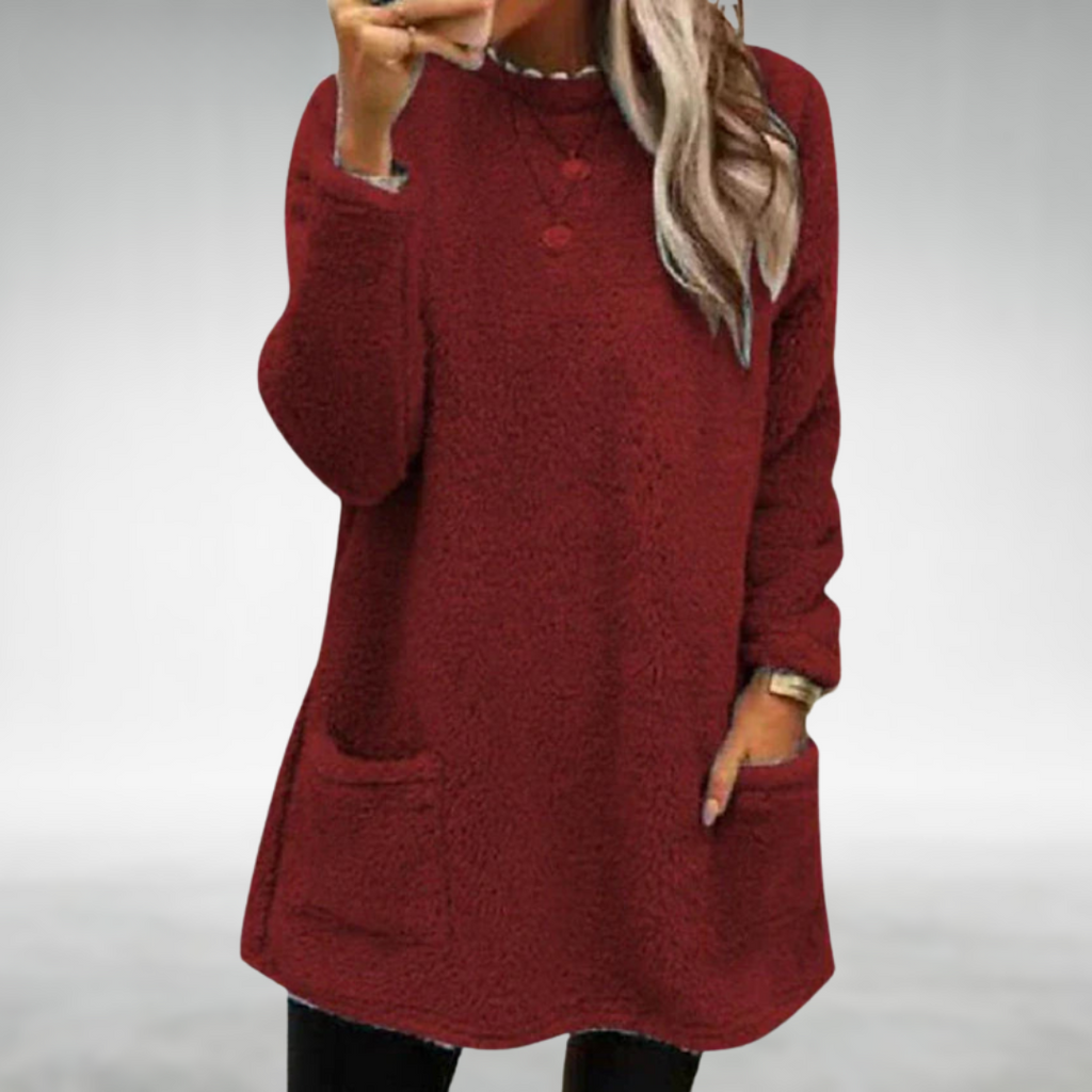 Women’s Textured Pocket Tunic Sweater