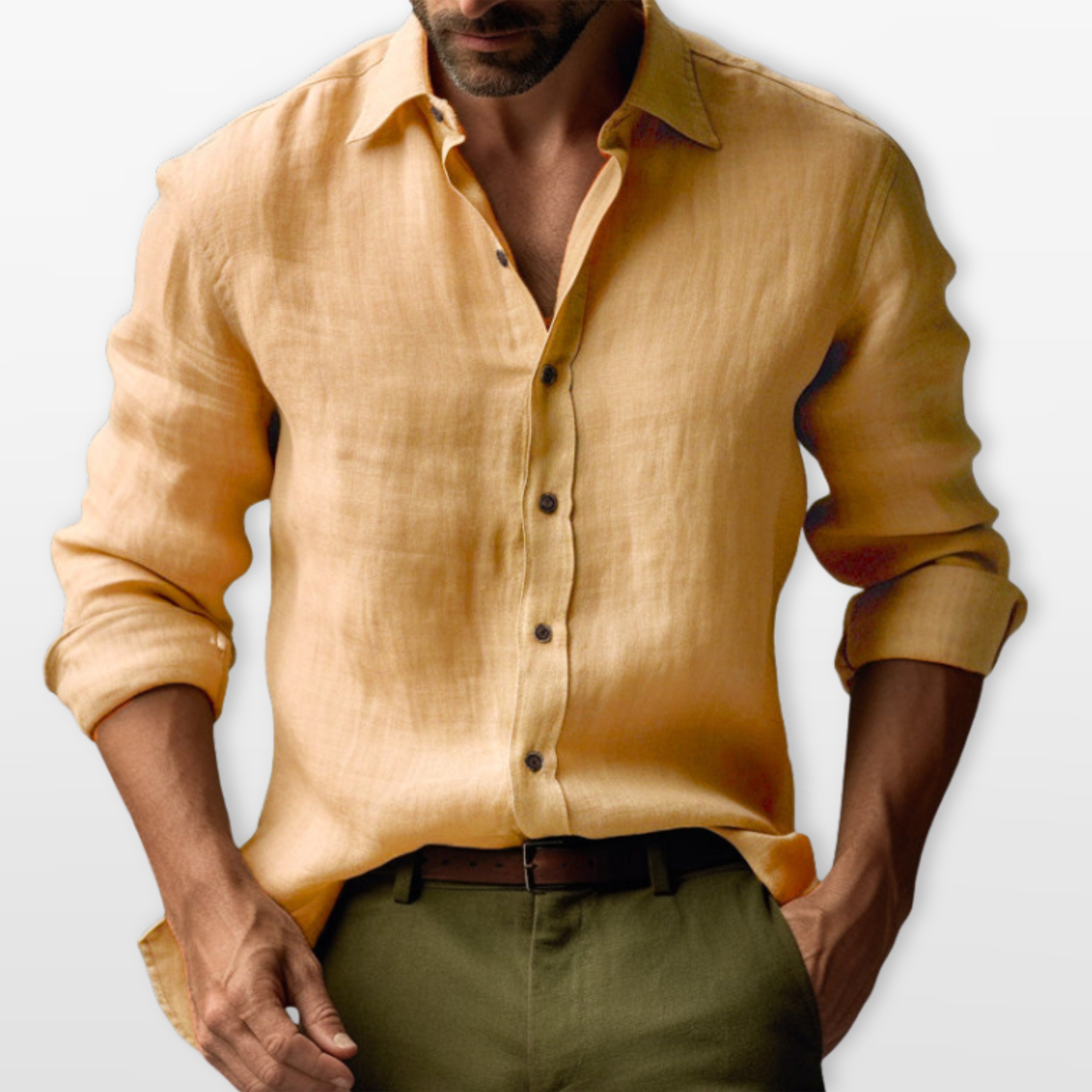 Men’s Casual Linen Button Shirt