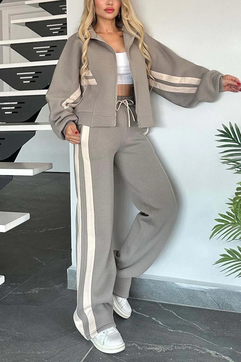 Women's Zip Up Tracksuit Set