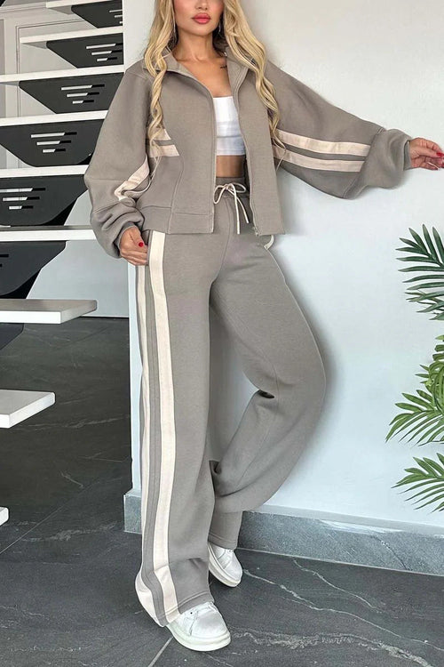 Women's Zip Up Tracksuit Set