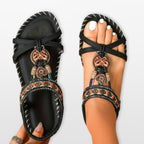 Women Boho Strappy Flat Sandals