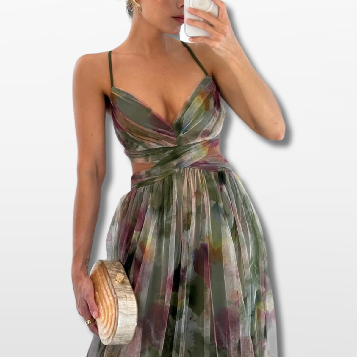 Women Pleated Maxi Dress Elegant Flow